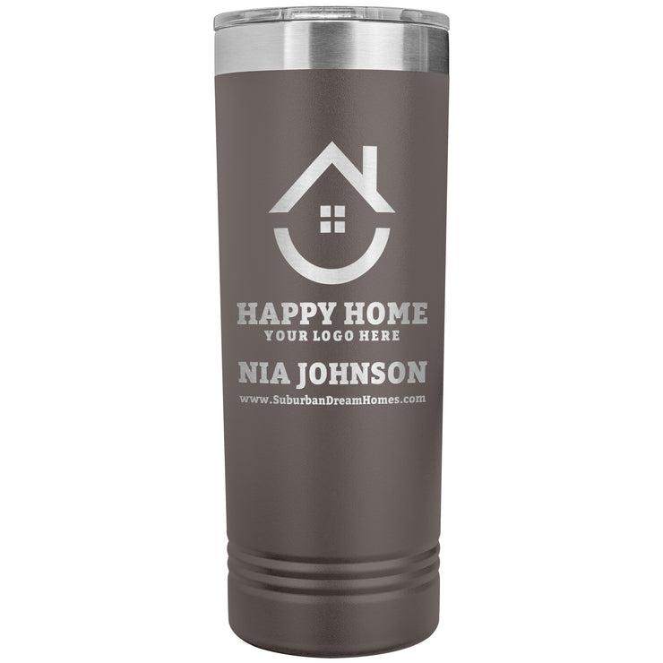 Customizable 22-oz Skinny Tumbler for Real Estate Professionals