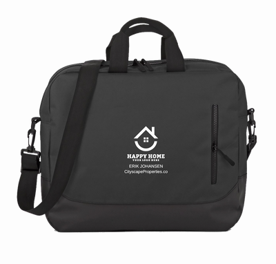 10-Pack Custom Promo Briefcase Bag with Logo - Bulk Screen Printed Realtor Business Bags