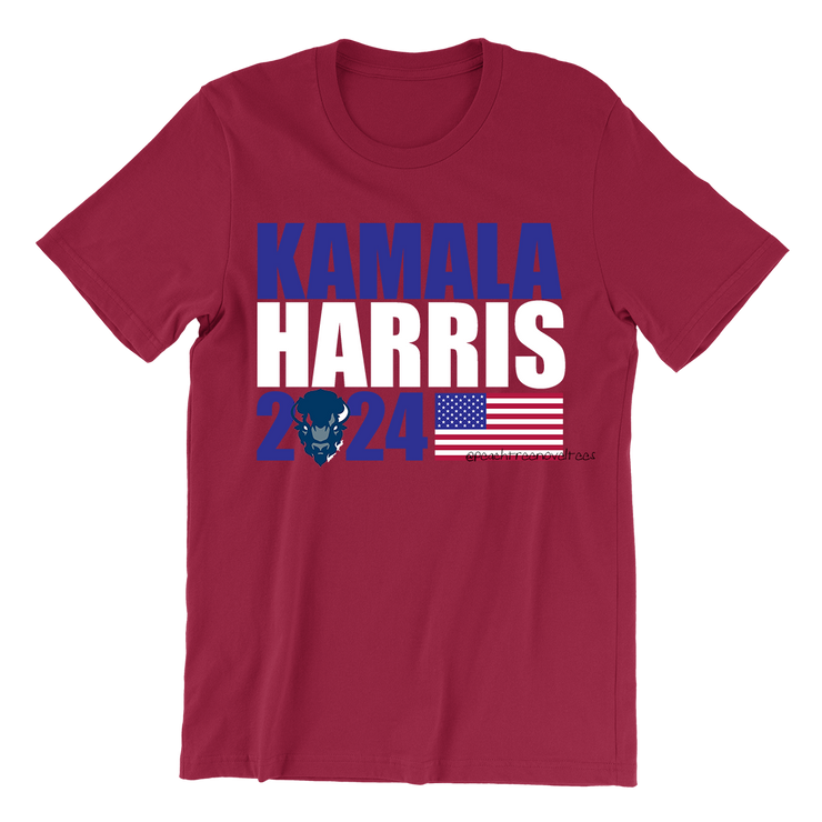 Kamala Harris 2024 Campaign T-Shirt with Bison – Unisex, Soft & Comfortable