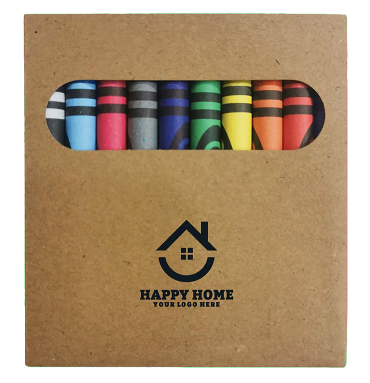 Custom 10-Piece Crayon Box Set for Realtors: Add Your Logo for a Colorful Promotion