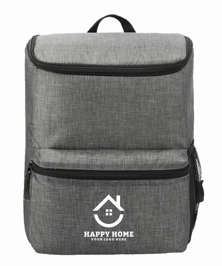 Bulk Pack of 20 Eco-Friendly Excursion Recycled Backpack Coolers with Custom Realtor Branding