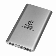 Sleek Aluminum Power Bank with Custom Realtor Branding - 4000mAh Dual-Output Charger