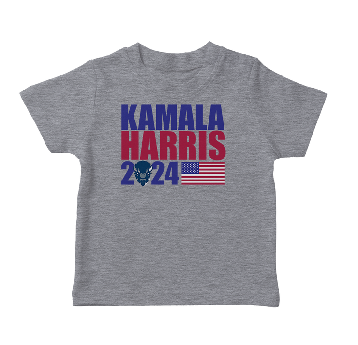 Kamala Harris 2024 Toddler T-Shirt – Bison Design Soft Cotton Fine Jersey