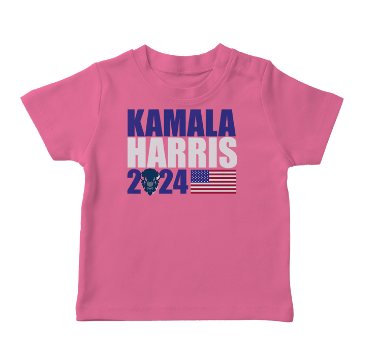 Kamala Harris 2024 Toddler T-Shirt – Bison Design Soft Cotton Fine Jersey