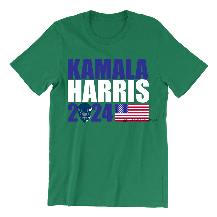 Kamala Harris 2024 Campaign T-Shirt with Bison – Unisex, Soft & Comfortable