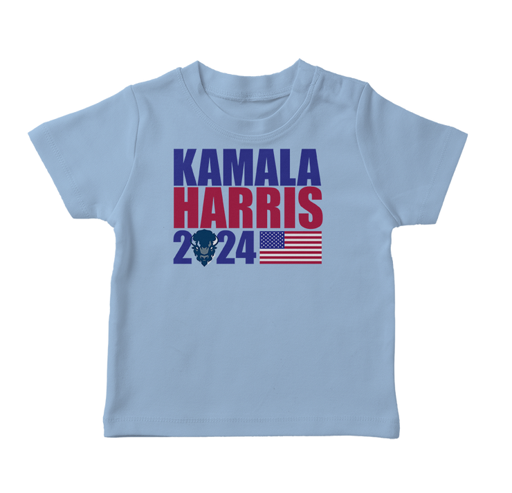 Kamala Harris 2024 Toddler T-Shirt – Bison Design Soft Cotton Fine Jersey