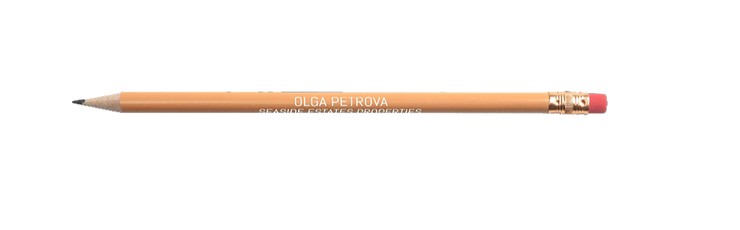 Custom Round Wooden Pencils with Personalized Realtor Branding - Bulk Order