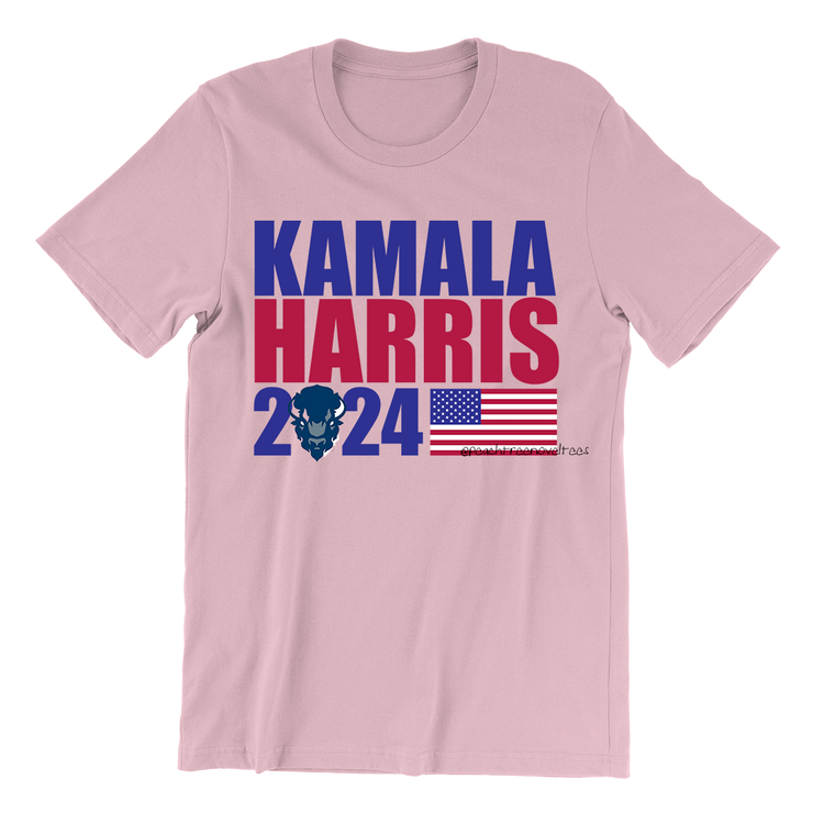 Kamala Harris 2024 Campaign T-Shirt with Bison – Unisex, Soft & Comfortable