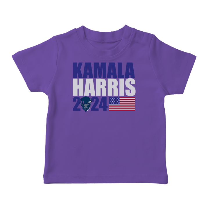 Kamala Harris 2024 Toddler T-Shirt – Bison Design Soft Cotton Fine Jersey