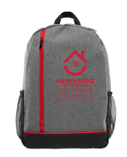 Custom Real Estate Agent Backpack - Heather Gray, Durable Polyester with Logo & Contact Info (Minimum Order 25)