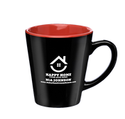 Customizable 12 oz. Two-Tone Ceramic Latte Mugs for Real Estate Professionals - Boost Your Brand with Every Sip (Case of 36)