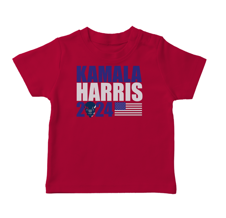 Kamala Harris 2024 Toddler T-Shirt – Bison Design Soft Cotton Fine Jersey