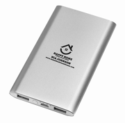 Sleek Aluminum Power Bank with Custom Realtor Branding - 4000mAh Dual-Output Charger