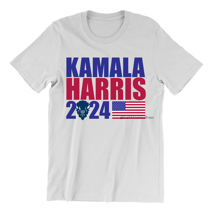 Kamala Harris 2024 Campaign T-Shirt with Bison – Unisex, Soft & Comfortable