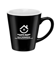 Customizable 12 oz. Two-Tone Ceramic Latte Mugs for Real Estate Professionals - Boost Your Brand with Every Sip (Case of 36)