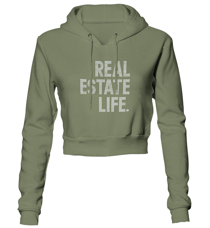 Real Estate Life Bling Cropped Hoodie