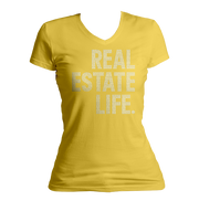 Real Estate Life Bling V-Neck Shirt