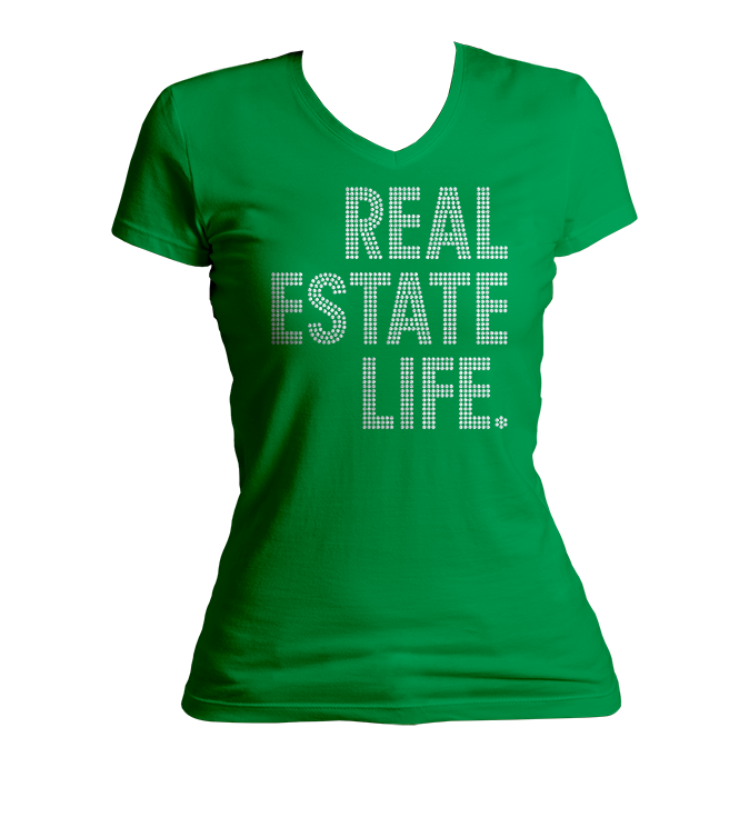 Real Estate Life Bling V-Neck Shirt
