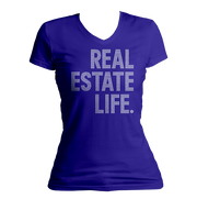 Real Estate Life Bling V-Neck Shirt