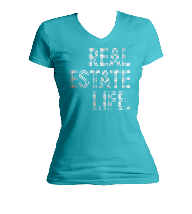 Real Estate Life Bling V-Neck Shirt