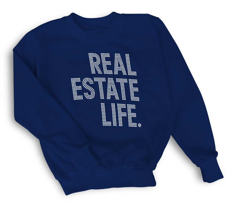 Real Estate Life Bling Ladies Sweatshirt